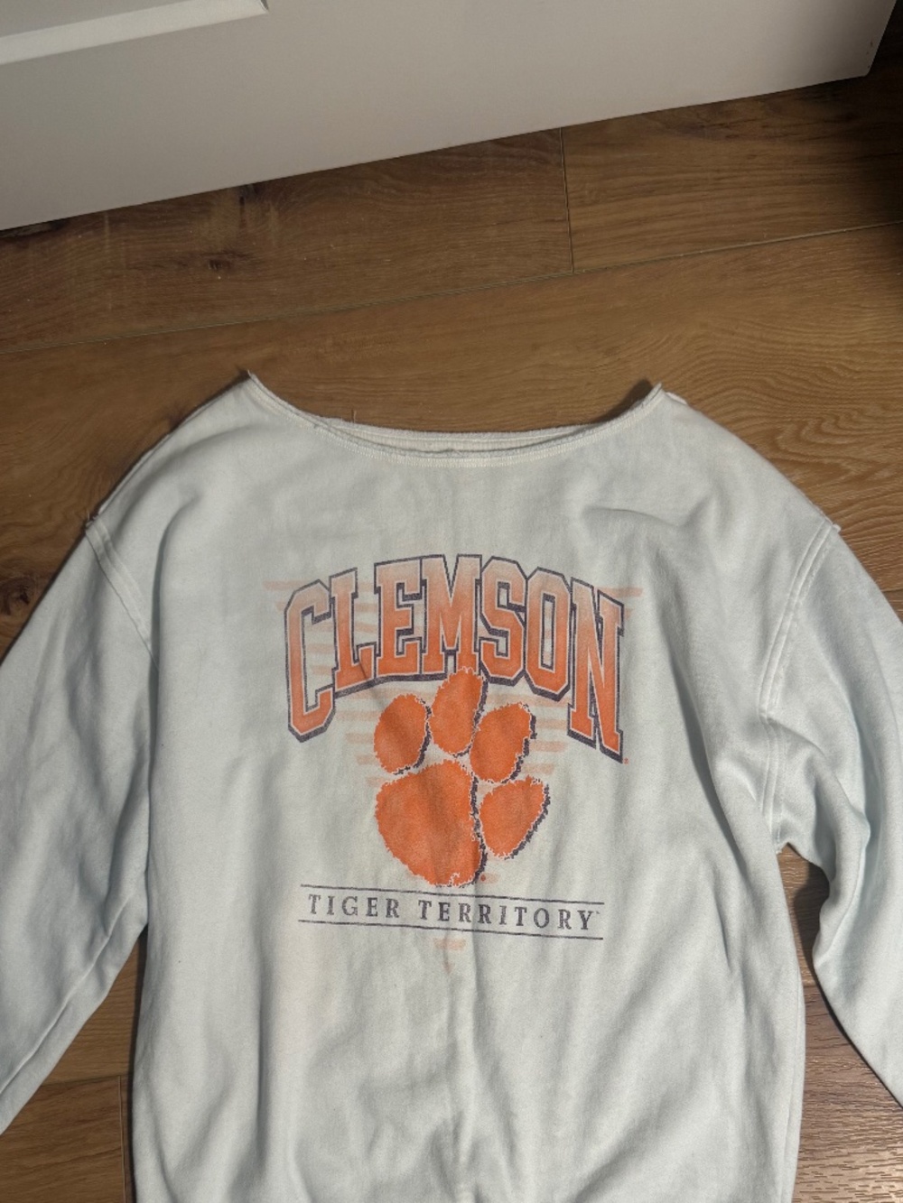 Clemson Off-The-Shoulder Sweatshirt